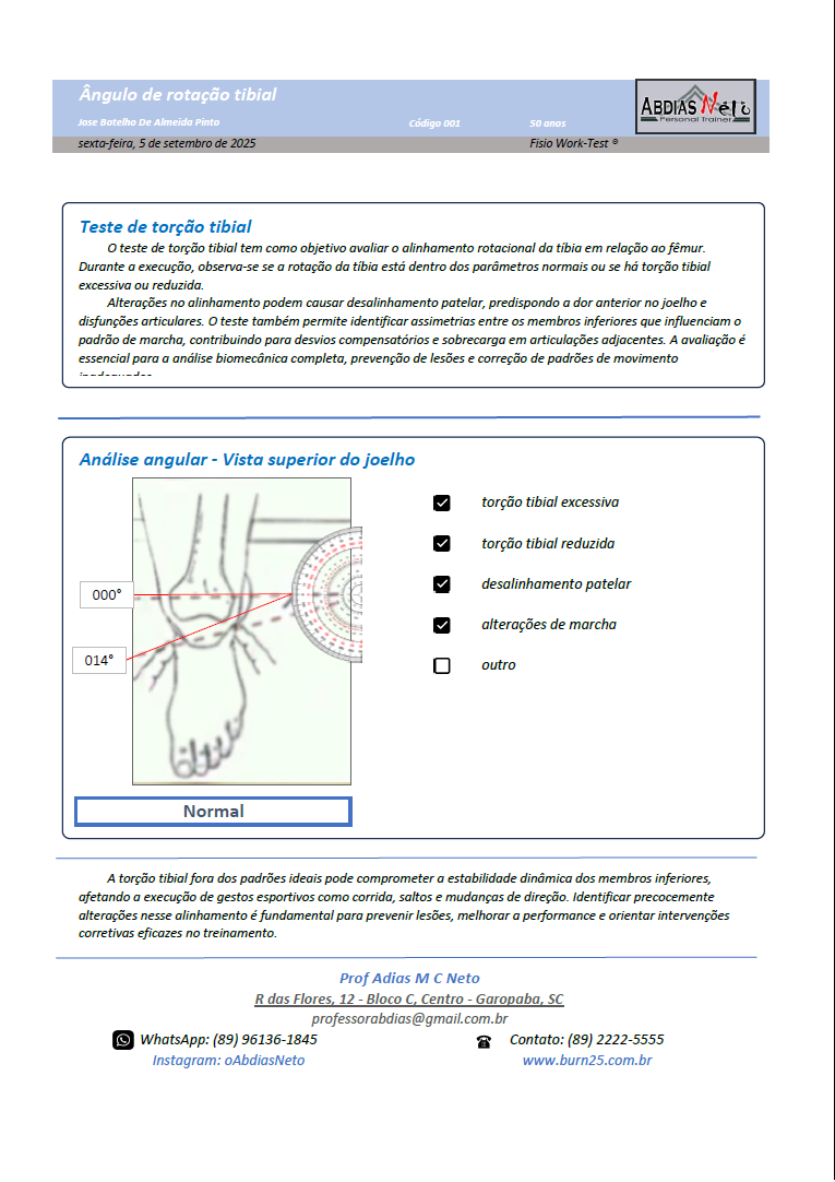 Teste de Torção Tibial